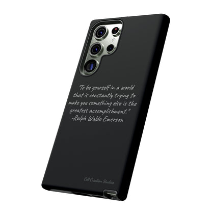 The "Embrace Your Authenticity" Ralph Waldo Emerson Quote Phone Case -Tough Cases