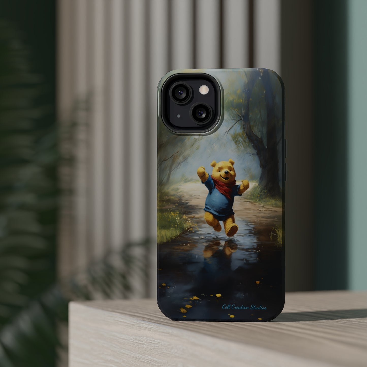 Introducing the "Winnie-The-Pooh Puddle Splash" Cell Phone Case – A Splash of Nostalgic Fun -MagSafe Tough Cases