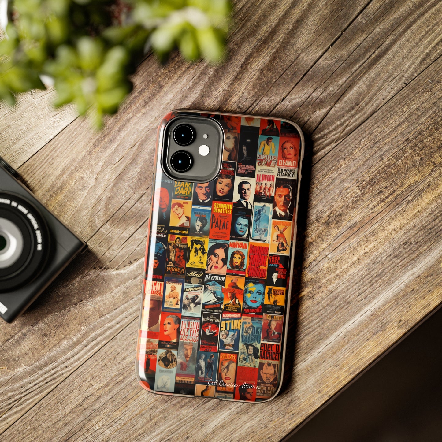 Introducing the "Vintage Movie Poster Collage" Cell Phone Case – Timeless Hollywood Charm -Tough Phone Cases