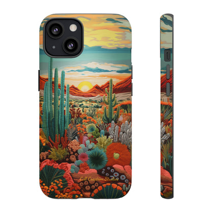 "Desert Bloom Embroidery" -Tough iPhone Cases