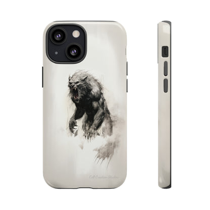 "Moonlit Shadow" Werewolf Sketch Cell Phone Case -Tough Cases