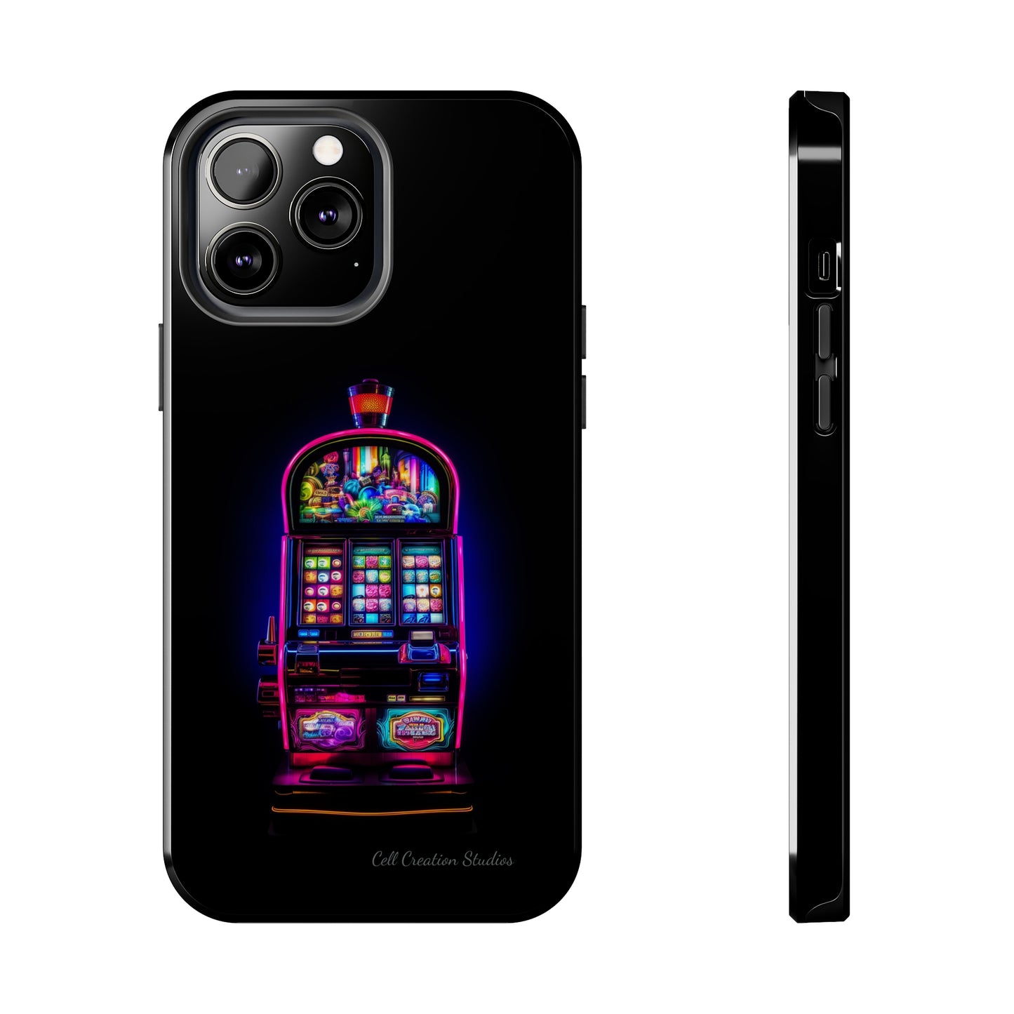 Introducing the "Vibrant Slot Frenzy" Cell Phone Case – Experience the Thrill of Colors and Luck -Tough Phone Cases