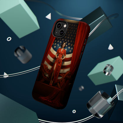 Introducing the "Vintage Glamour" Cell Phone Case – Step into 1920s Elegance with a Patriotic Twist! -MagSafe Tough Cases