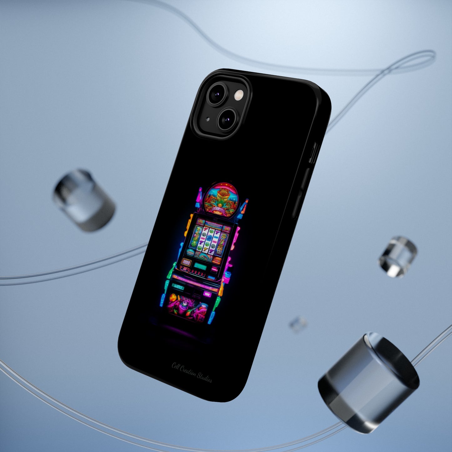 Introducing the "Vibrant Slot Frenzy" Cell Phone Case – Experience the Thrill of Colors and Luck -MagSafe Tough Cases