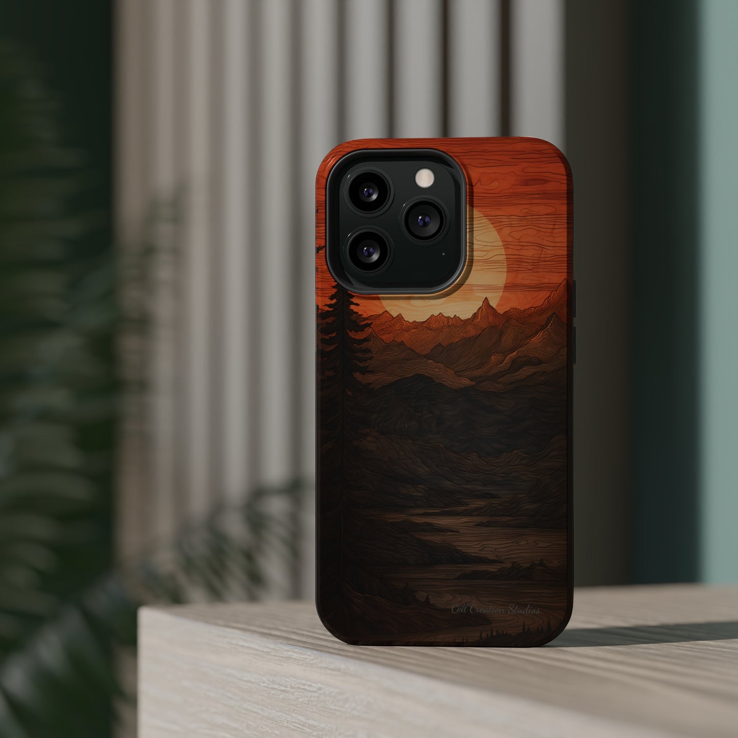 The "Sunset Mountains" Phone Case -MagSafe Tough Cases