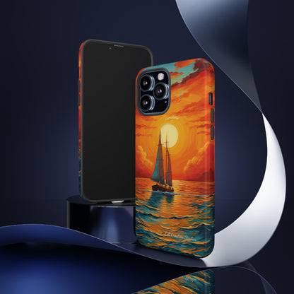 "Sailboat Sunset" - Tough iPhone Cases