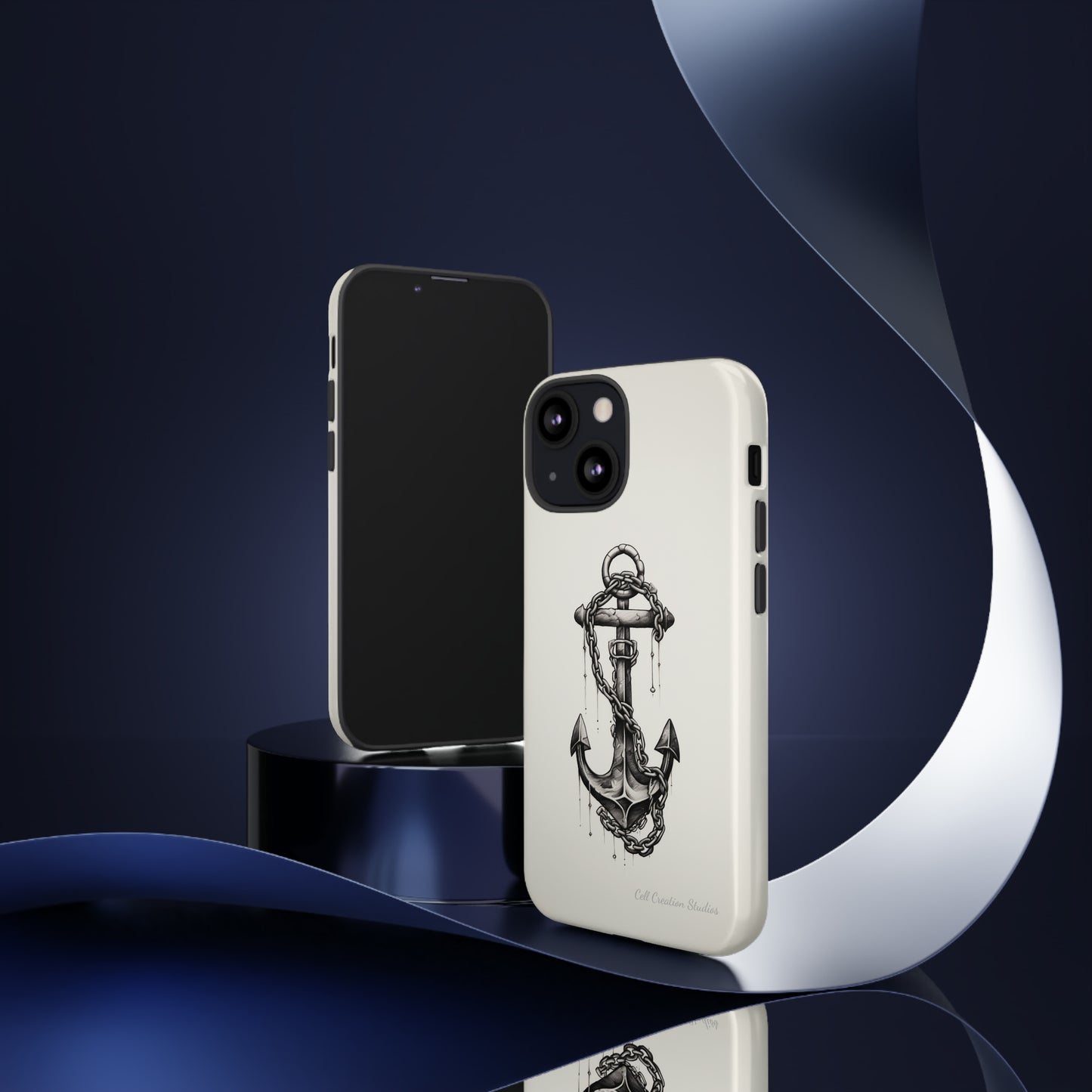 "Nautical Elegance Anchor" -Tough iPhone Cases