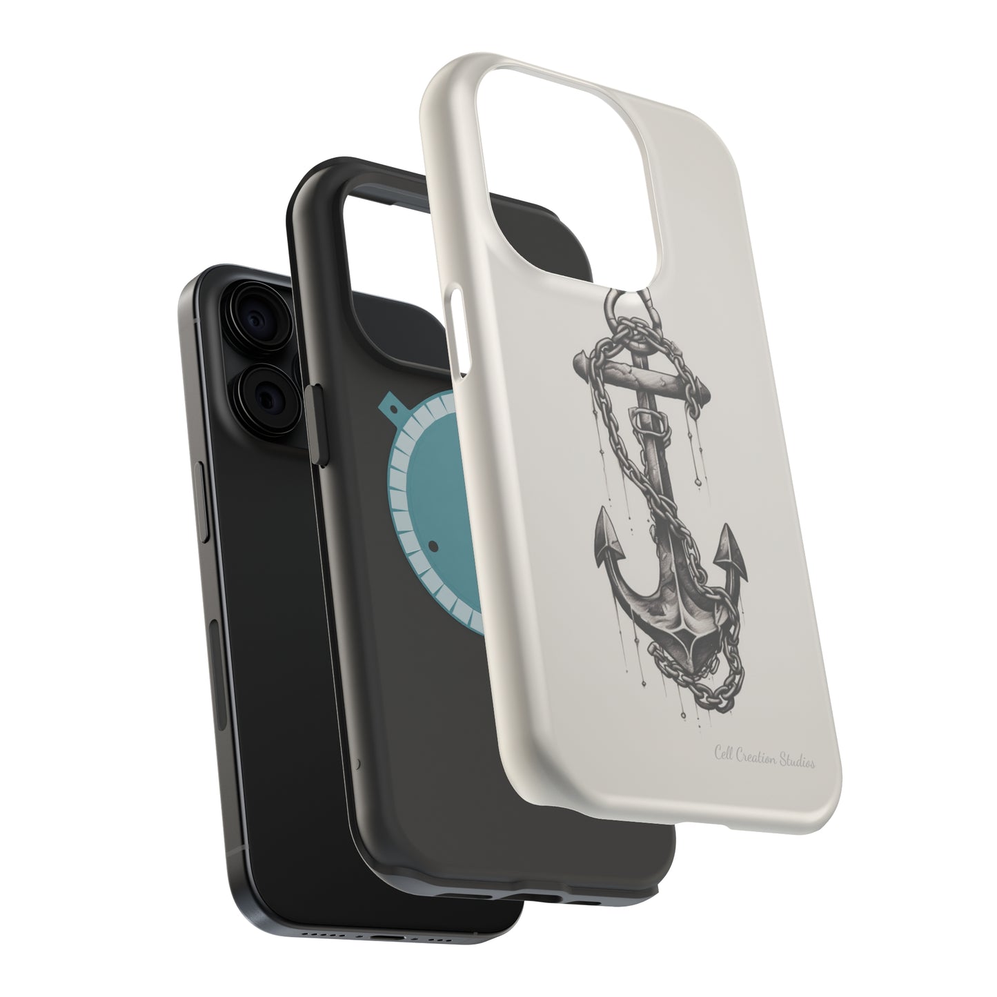 "Nautical Elegance Anchor" -MagSafe Tough iPhone Cases