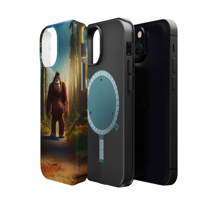 The "Trail Trekker" Bigfoot Cartoon Phone Case -MagSafe Tough Cases