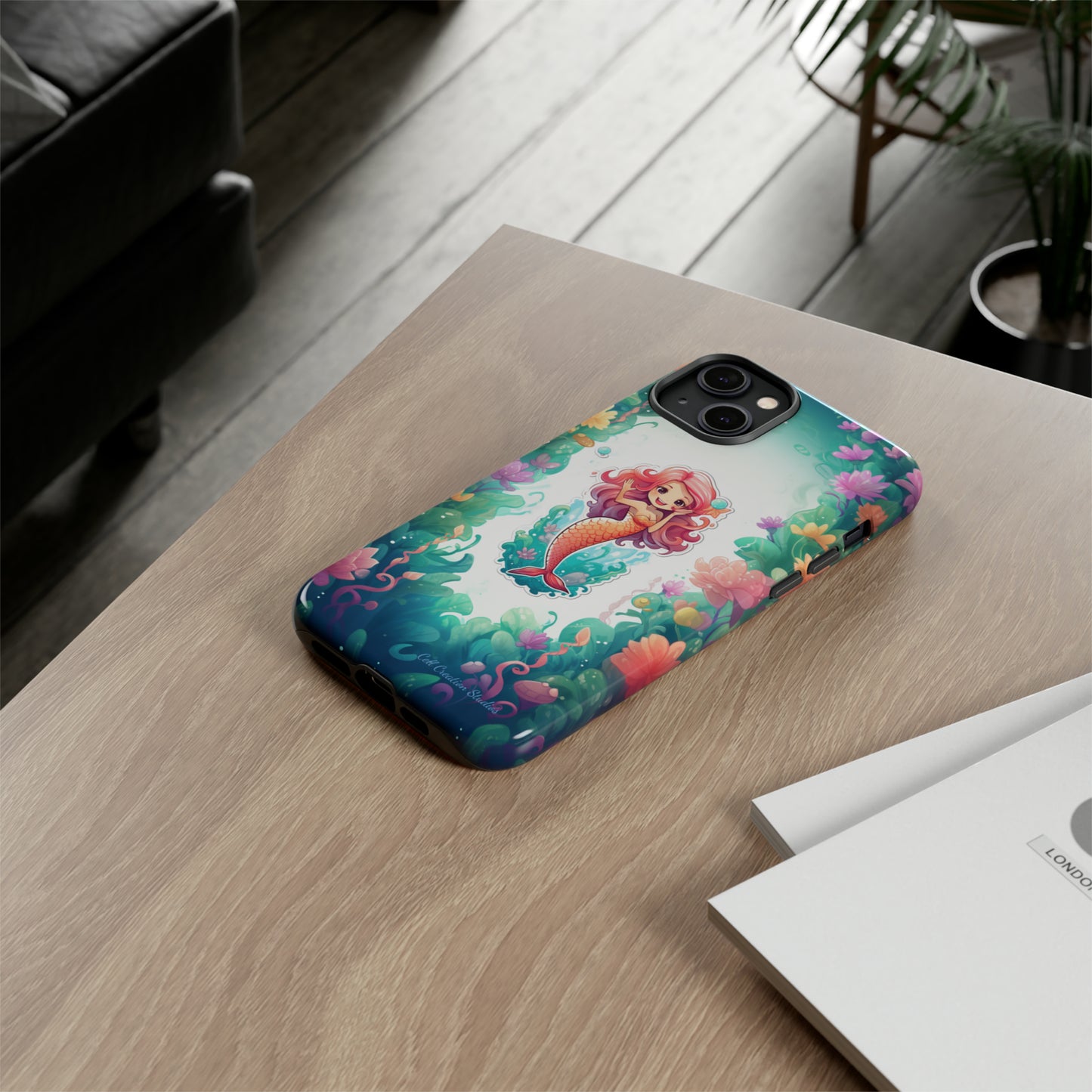 "Pink Seaflower Mermaid" -Tough iPhone Cases