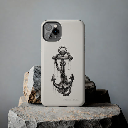 "Nautical Elegance Anchor" -Tough iPhone Cases