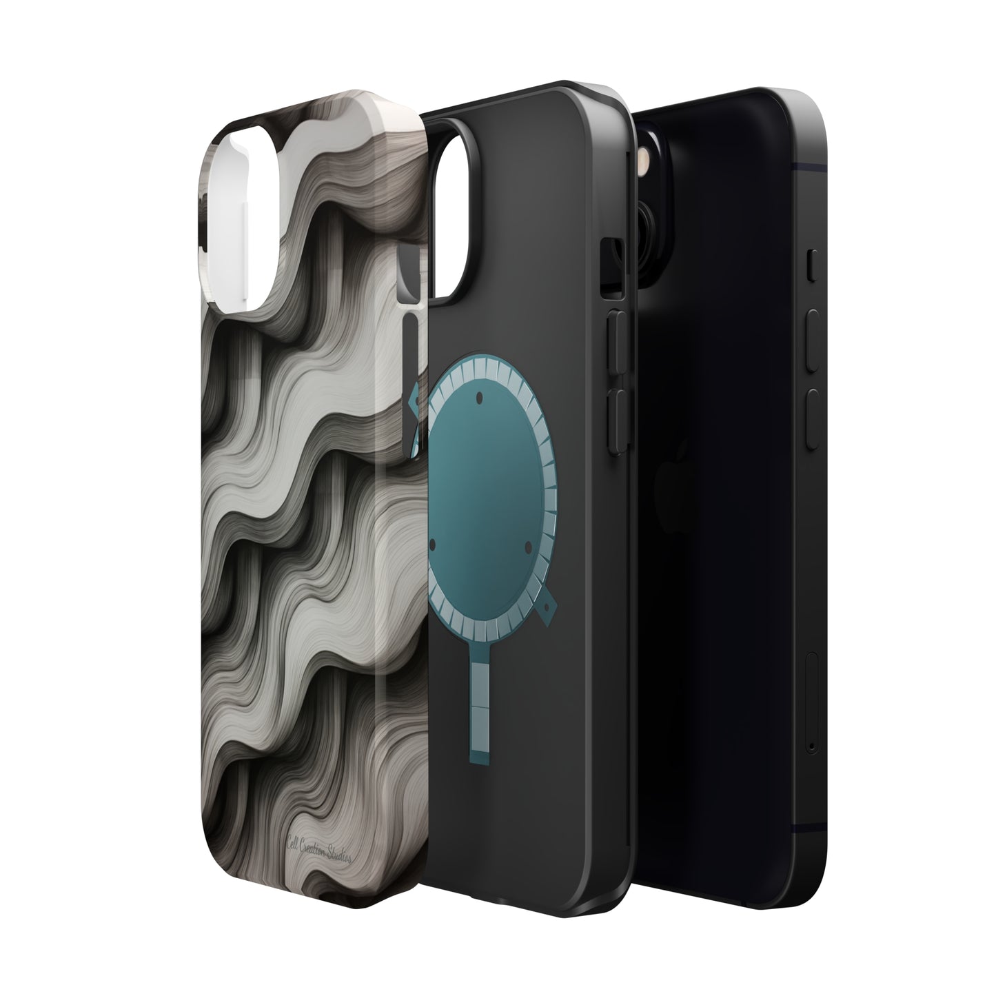 The "Geometric Waves" Cell Phone Case -MagSafe Tough Cases