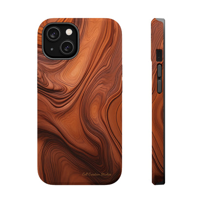 The "Natural Elegance" Wood Pattern Phone Case -MagSafe Tough Cases