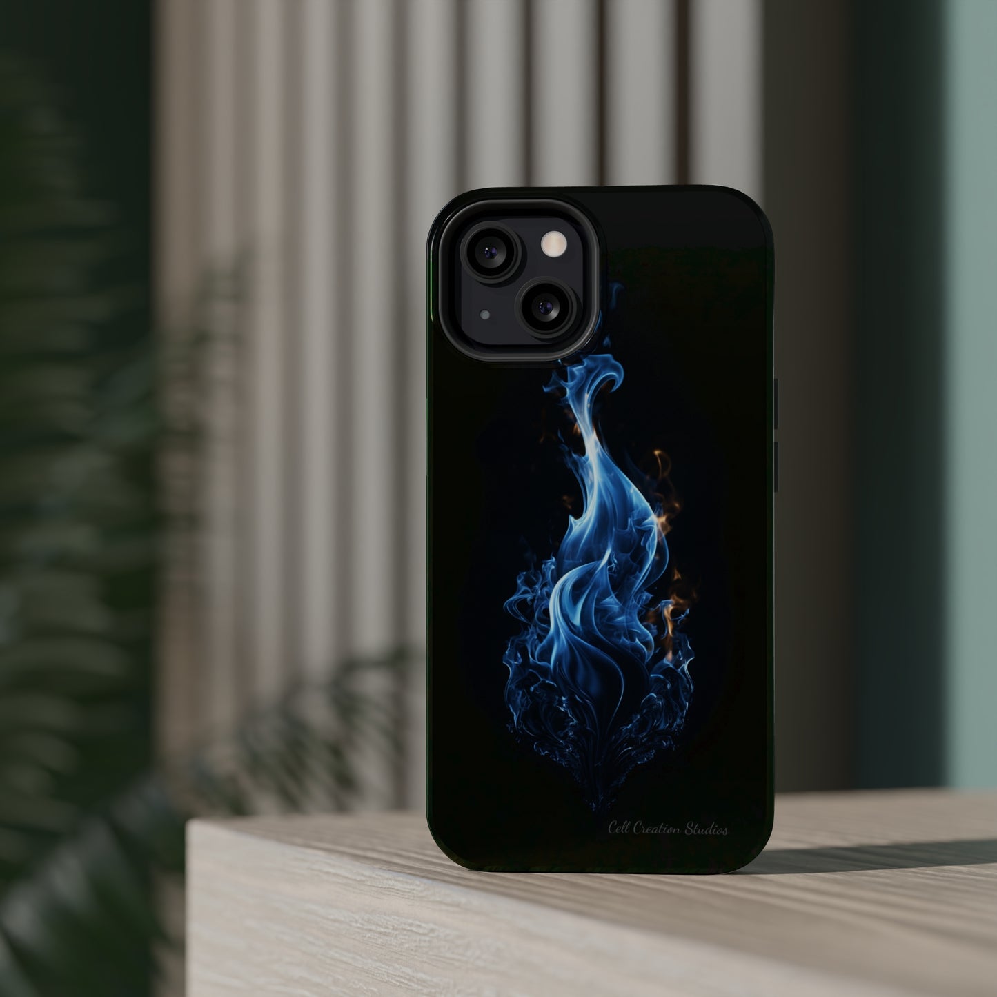 "Blue Flame" Phone Case: Ignite Your Style with Fiery Elegance -MagSafe Tough Cases