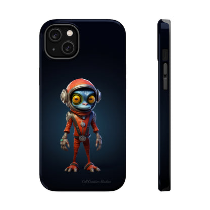 The "AstroGuard" Animated Blue Alien Astronaut Phone Case -MagSafe Tough Cases