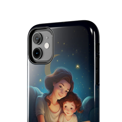 Introducing the "Bedtime Story Bliss" Cell Phone Case – Cherish Heartwarming Moments with Every Glance -Tough Phone Cases