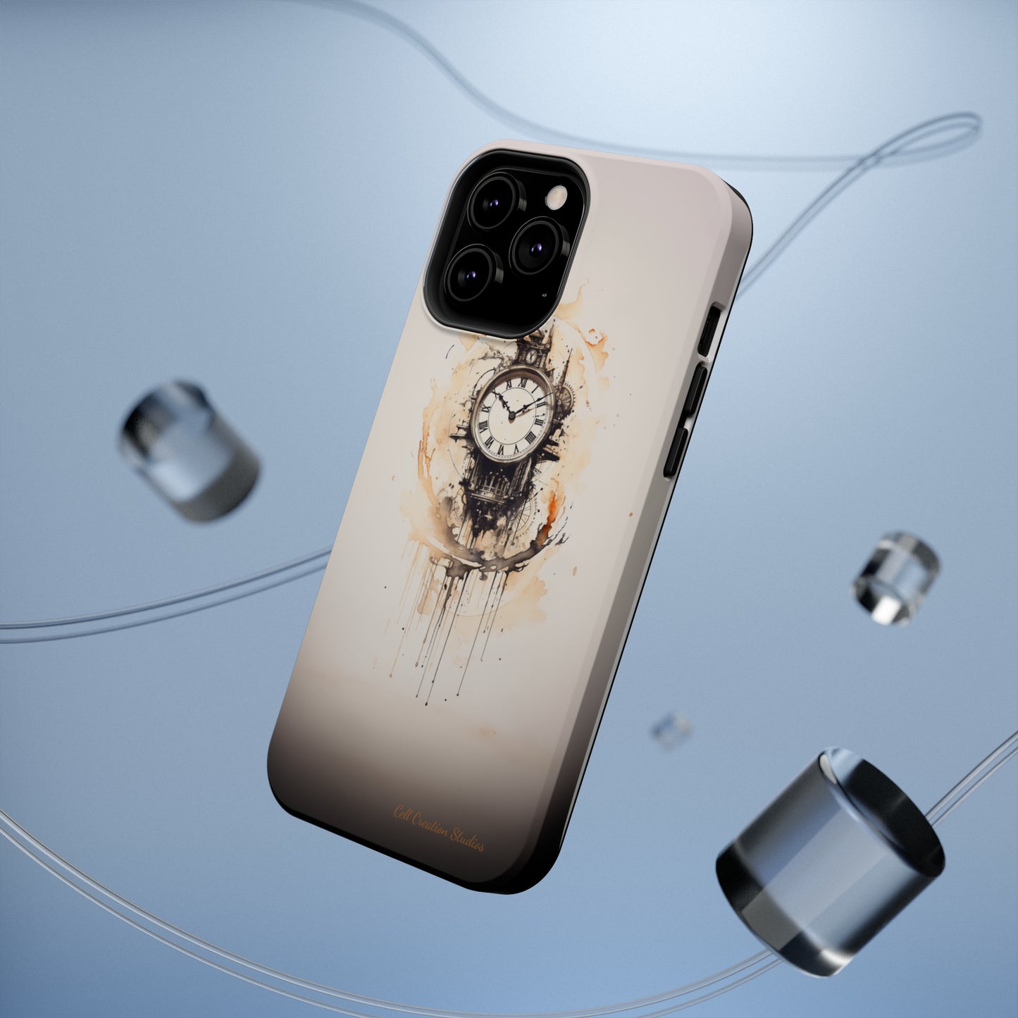 Introducing the "Elegant Clockwork" Cell Phone Case – Embrace Timekeeping with Style and Grace -MagSafe Tough Cases