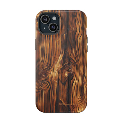 "Wood Grain Elegance" -MagSafe Tough iPhone Cases