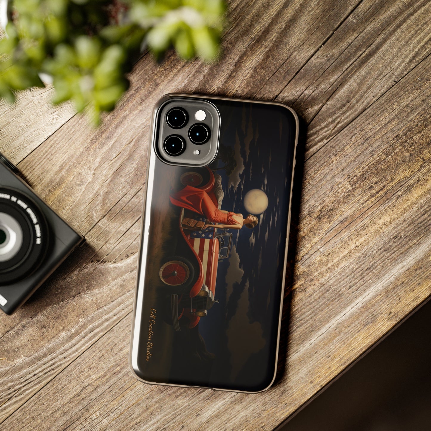 Introducing the "Desert Dreamer - 1920s Americana" Cell Phone Case – Embrace Nostalgic Elegance with Vintage Desert Charm -Tough Phone Cases