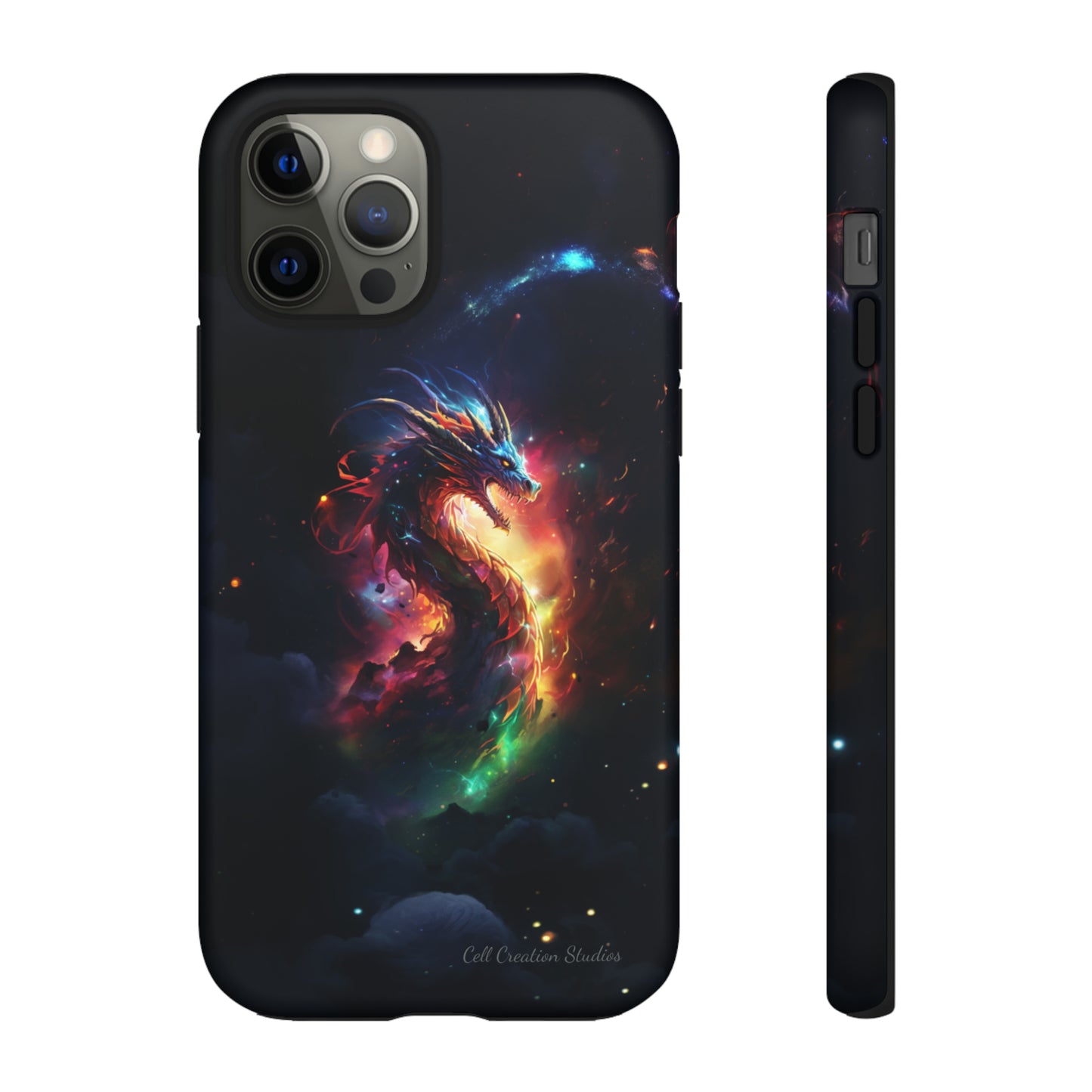 "Cosmic Dragon Unleashed" -Tough iPhone Cases