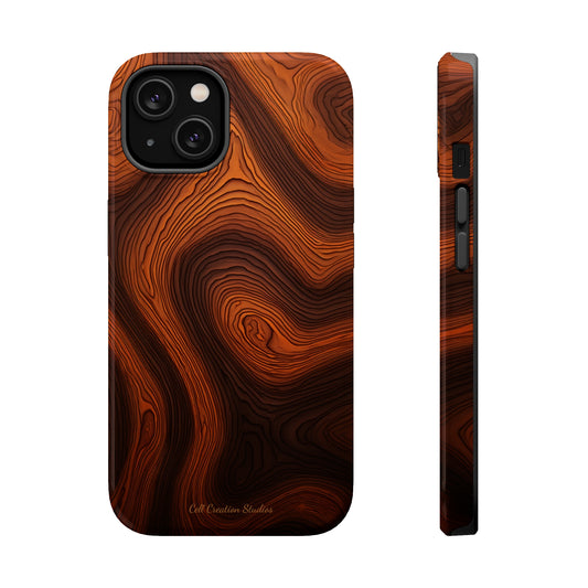 Introducing the "Natural Woodgrain" Cell Phone Case – Embrace Organic Beauty with Wood Pattern Design -MagSafe Tough Cases