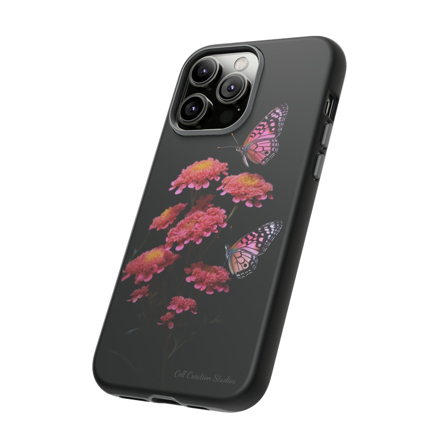 "Achillea Desert Eve Deep Rose & Butterfly" Phone Case -Tough Cases