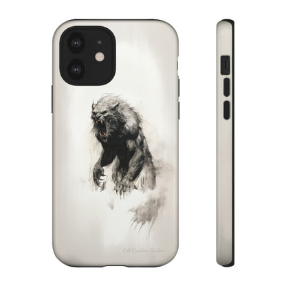 "Moonlit Shadow" Werewolf Sketch Cell Phone Case -Tough Cases