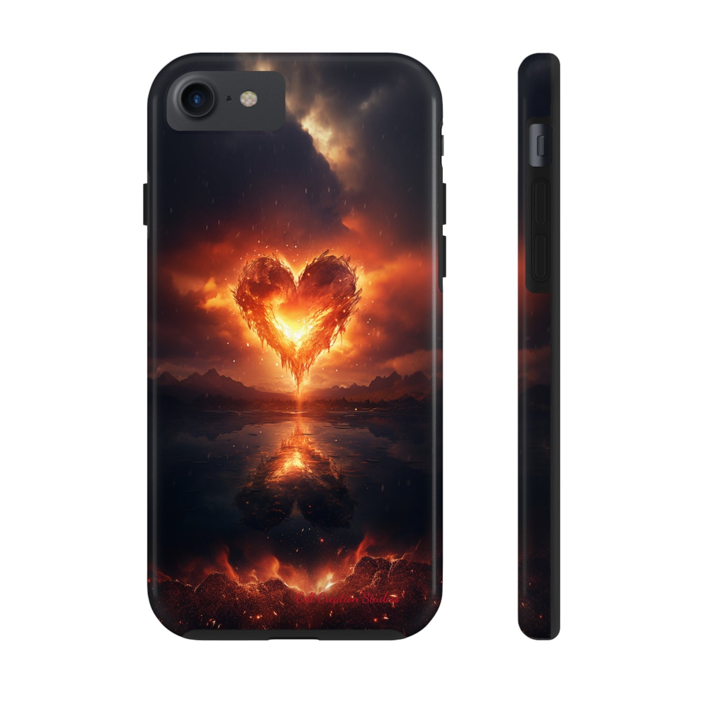 Introducing the "Flaming Heart" Cell Phone Case – Ignite Your Passion! -Tough Phone Cases