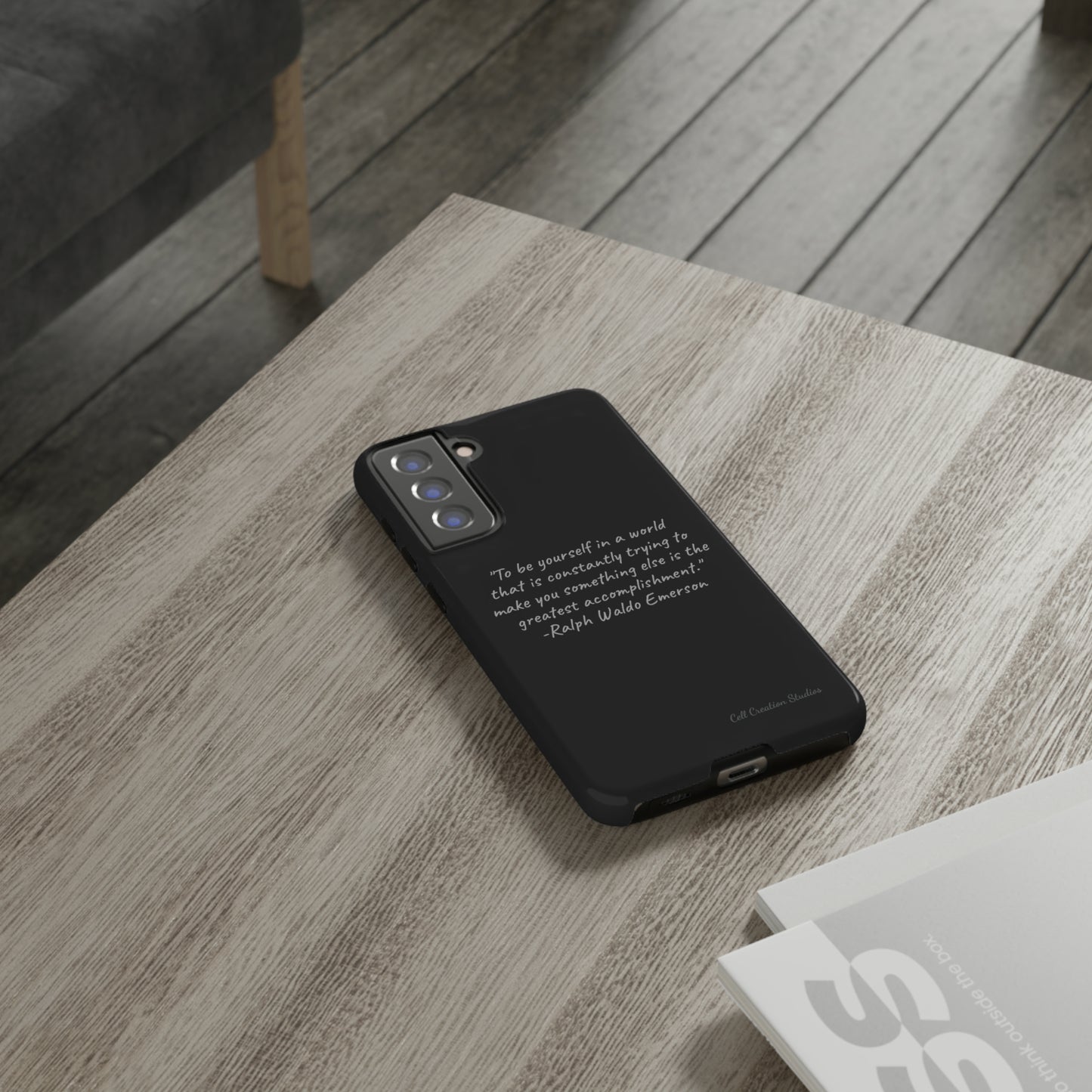 The "Embrace Your Authenticity" Ralph Waldo Emerson Quote Phone Case -Tough Cases