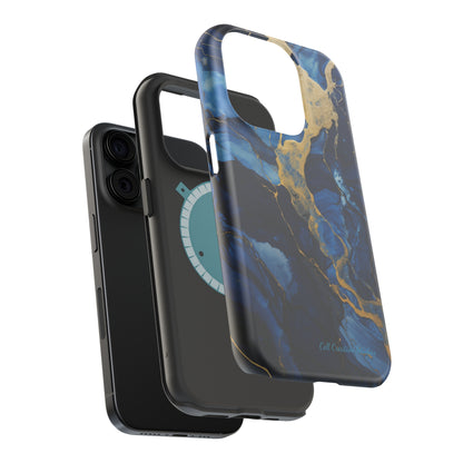 "Azure Elegance Marble" -MagSafe Tough iPhone Cases