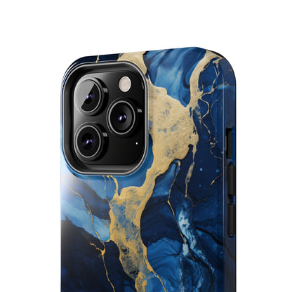 "Azure Elegance Marble" -Tough iPhone Cases