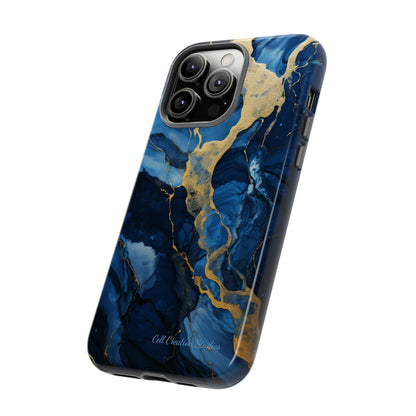 "Azure Elegance Marble" -Tough iPhone Cases