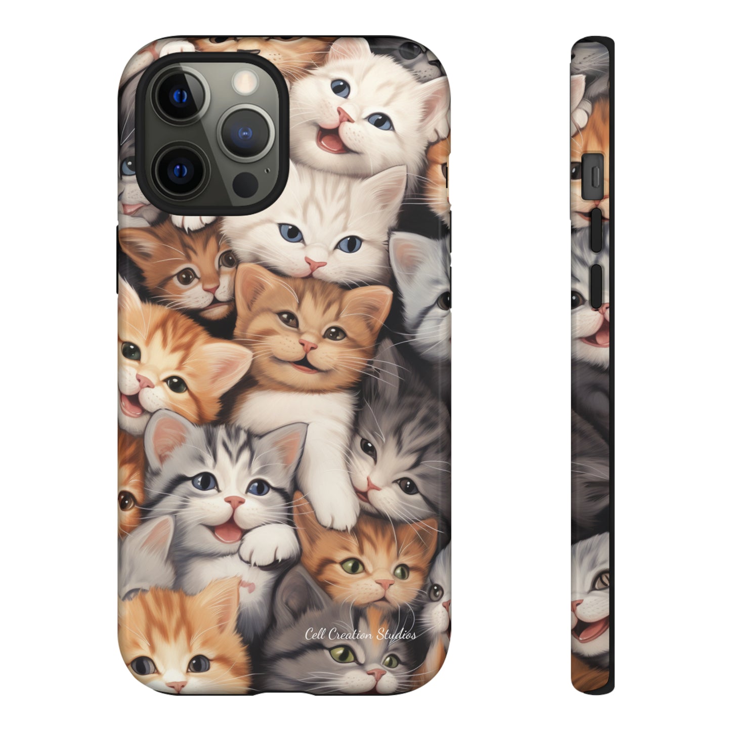 "Kitten Cuddle Haven" Phone Case -Tough Cases