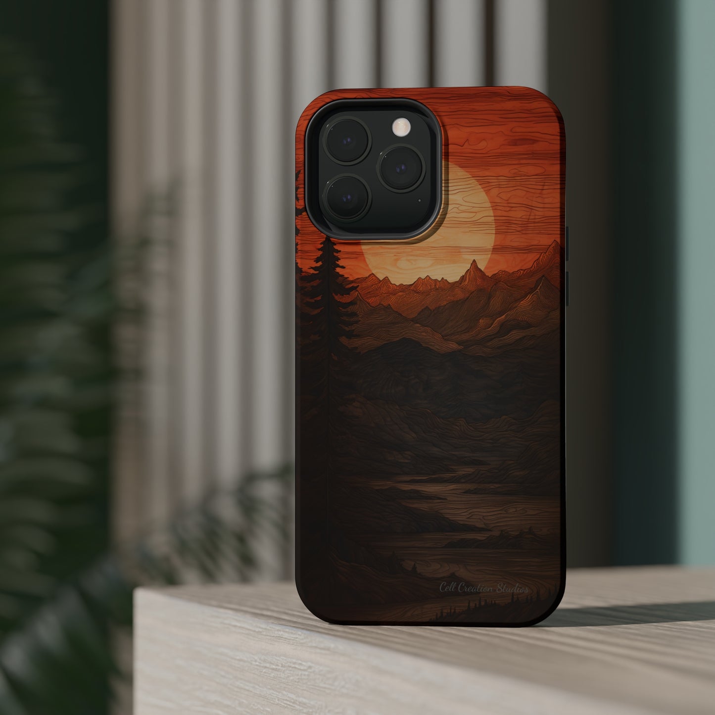 The "Sunset Mountains" Phone Case -MagSafe Tough Cases