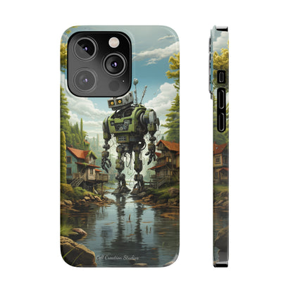 Introducing the "Robo-Rescue" Cell Phone Case – Witness a Heartwarming Scene of Robot Seeking Assistance -Slim Phone Cases