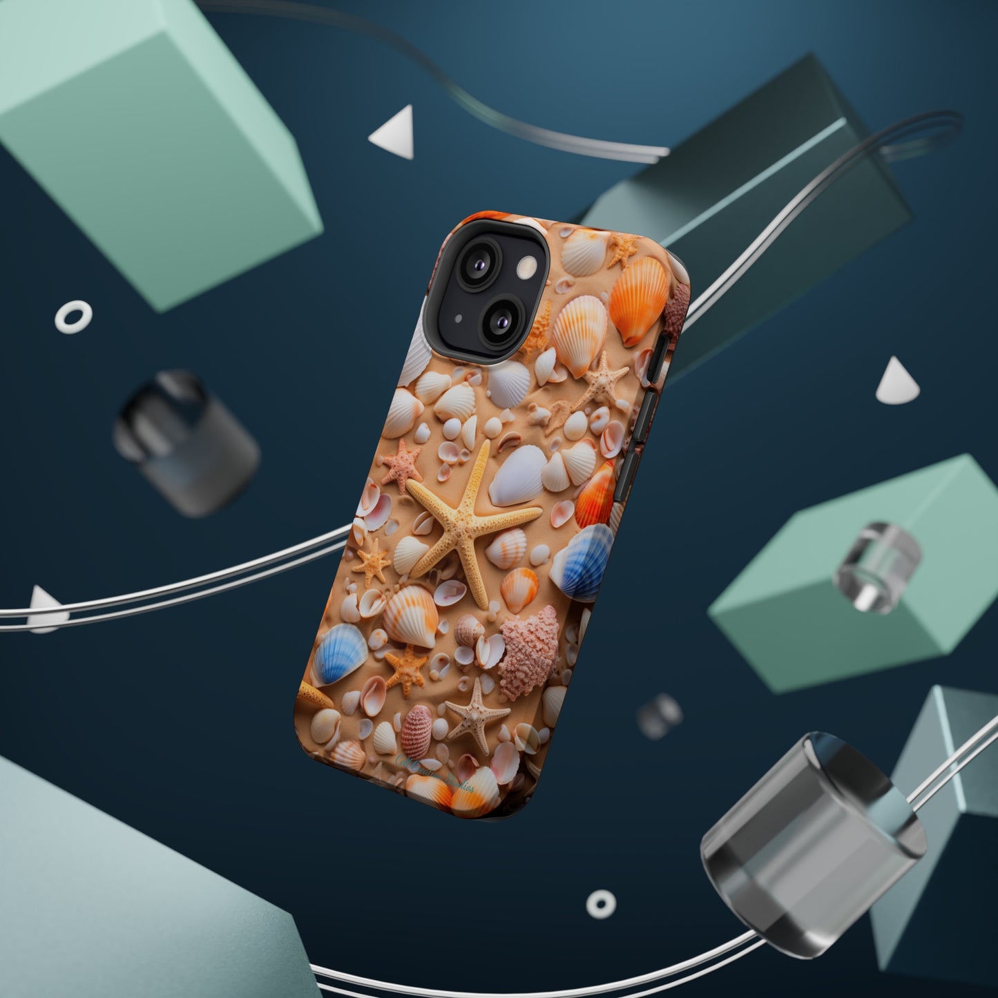 "Seaside Serenity Phone Case: Starfish and Seashells" -MagSafe Tough Cases