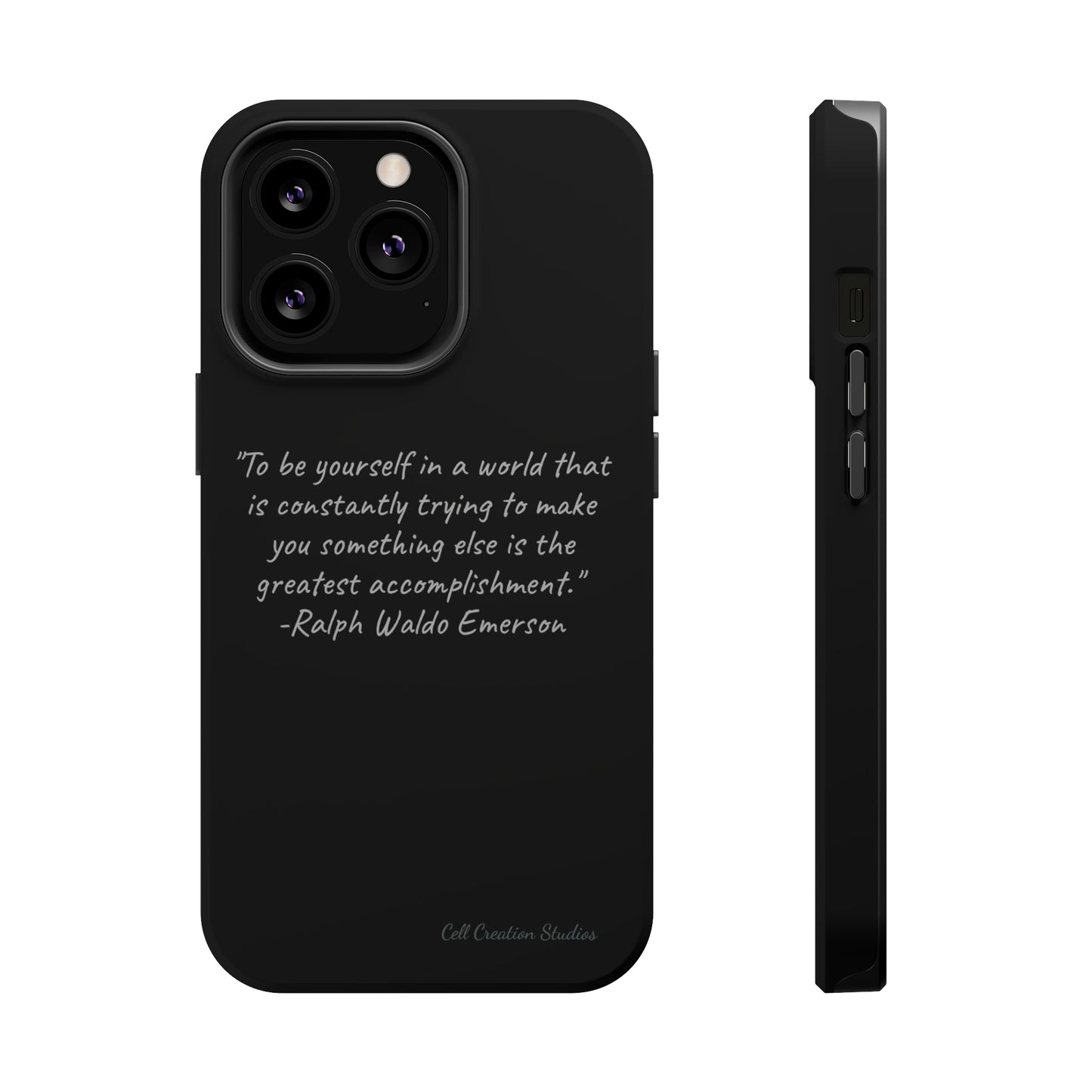 The "Embrace Your Authenticity" Ralph Waldo Emerson Quote Phone Case -MagSafe Tough Cases