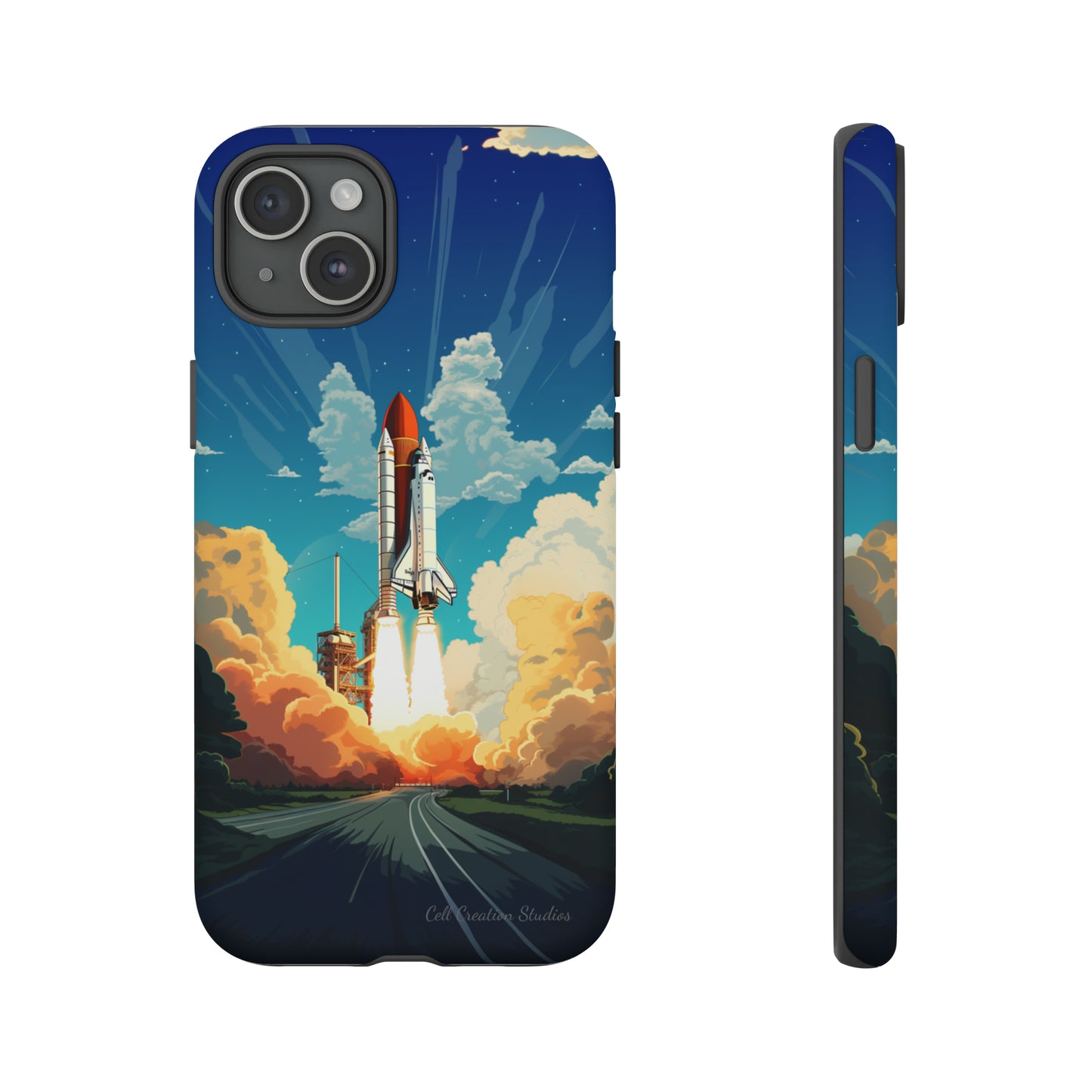 Introducing the "NASA Space Shuttle Launch" Cell Phone Case - Elevate Your Style to New Heights -Tough Cases