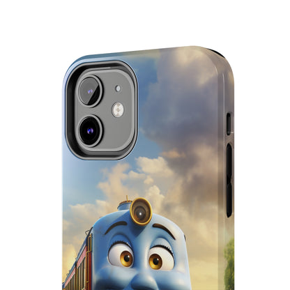 The "Smiling Blue Train" Phone Case -Tough Phone Cases