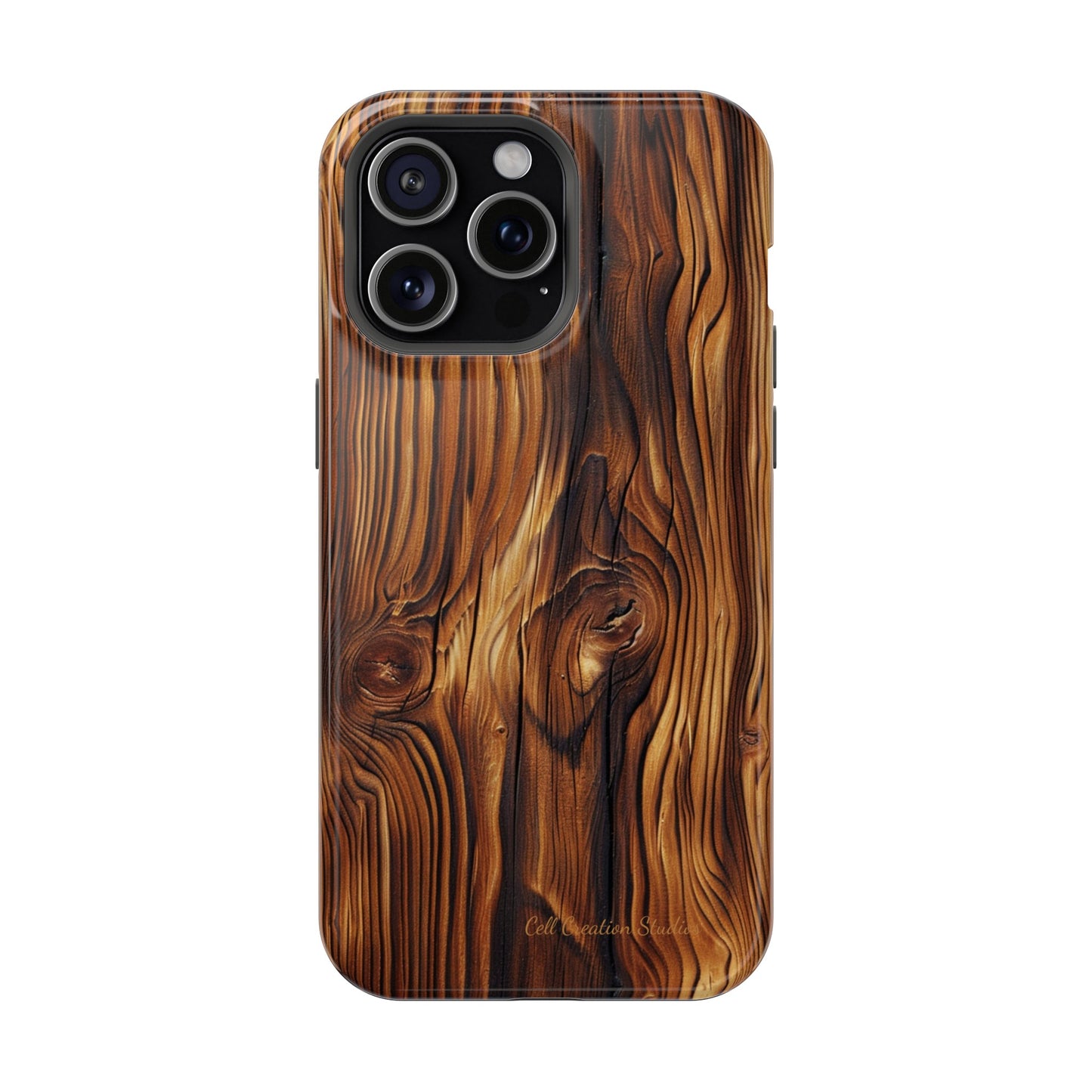 "Wood Grain Elegance" -MagSafe Tough iPhone Cases