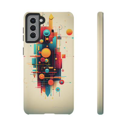 The "Colorful Geometric Pattern" Cell Phone Case- Elevate Your Phone's Look -Tough Cases