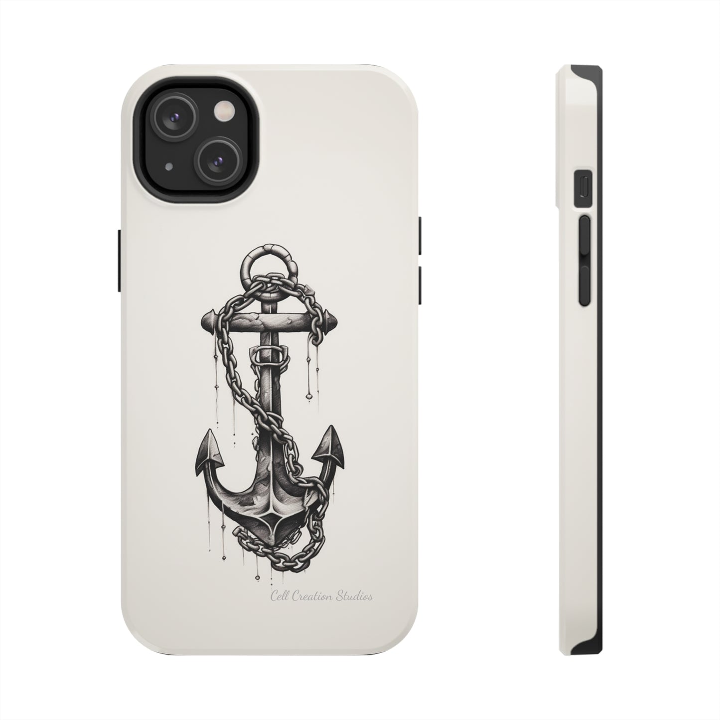 "Nautical Elegance Anchor" -Tough iPhone Cases