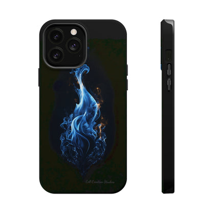 "Blue Flame" Phone Case: Ignite Your Style with Fiery Elegance -MagSafe Tough Cases