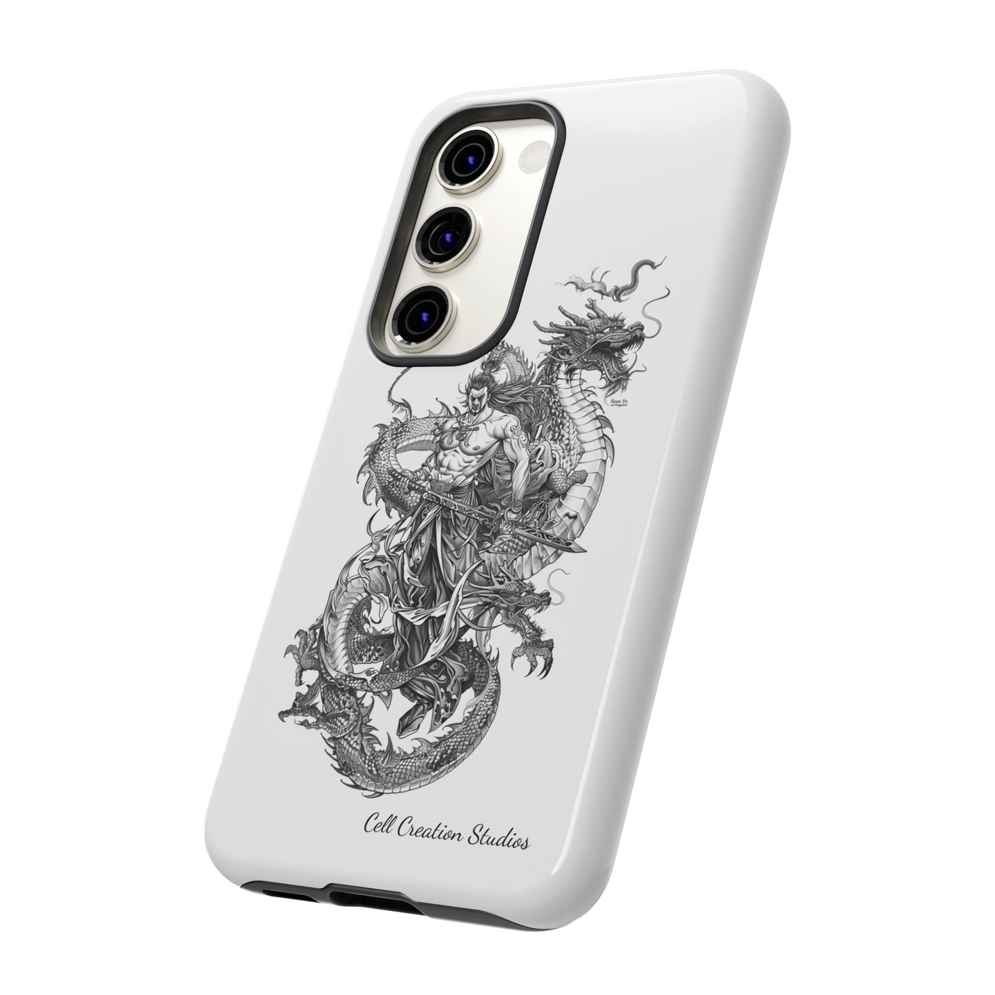 "Samurai and Dragon Sketch" -Tough Samsung Galaxy Cases