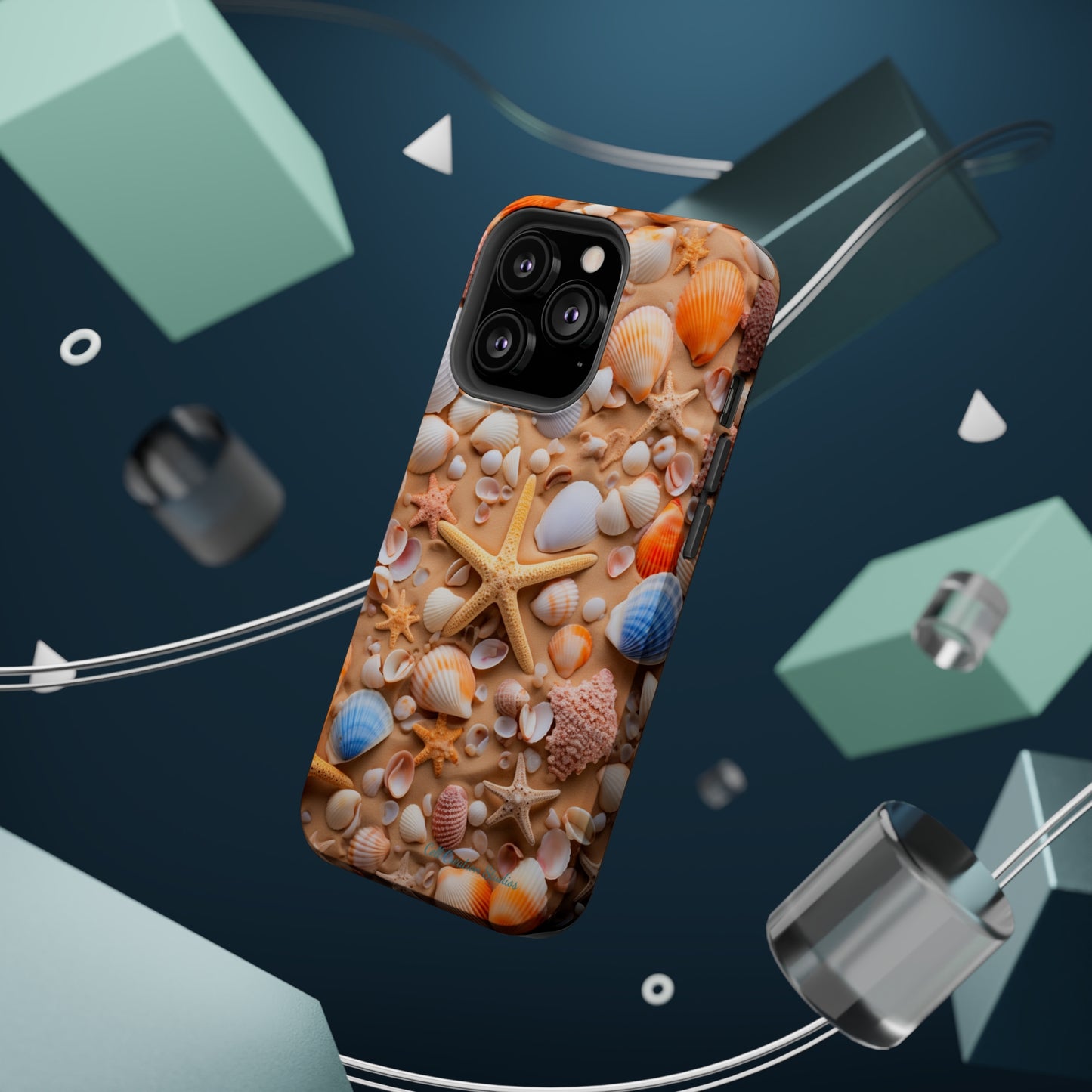 "Seaside Serenity Phone Case: Starfish and Seashells" -MagSafe Tough Cases