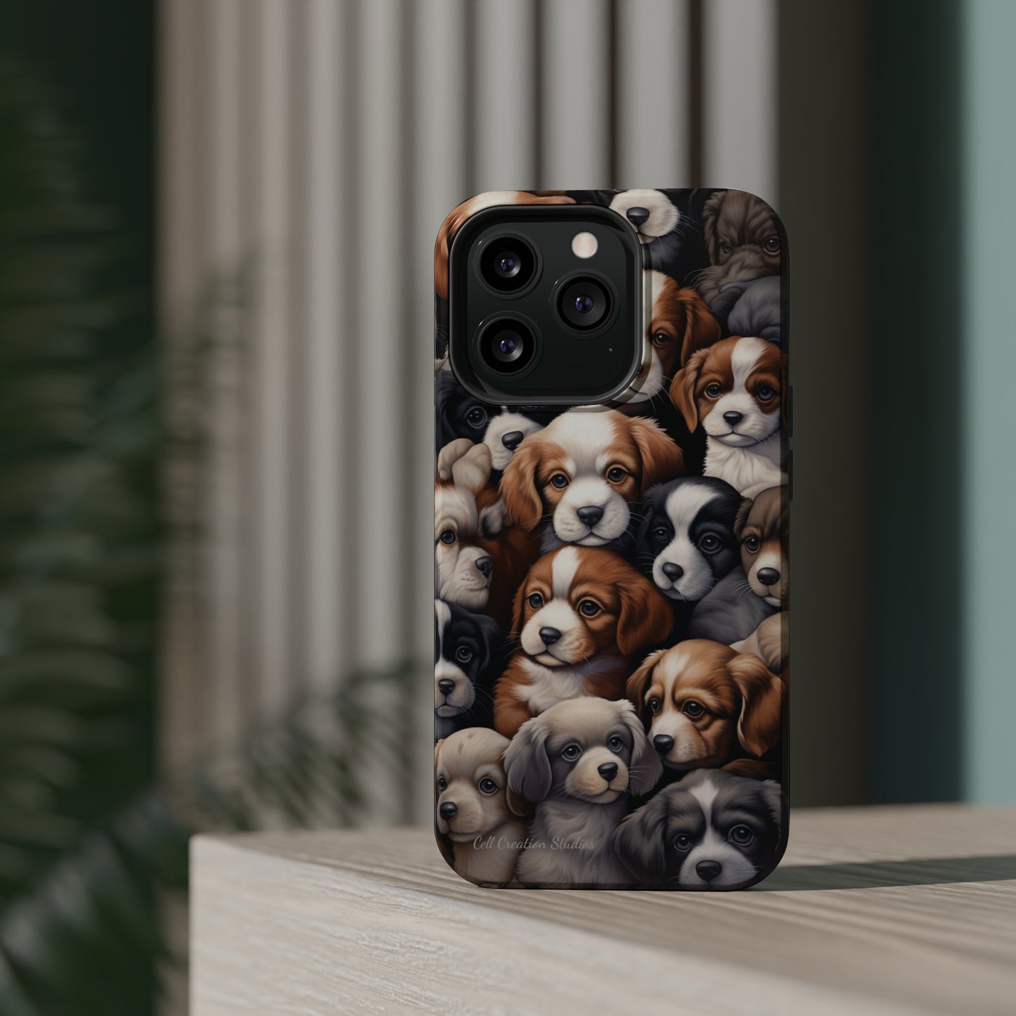 "Puppy Pile" Cuddles Phone Case -MagSafe Tough Cases