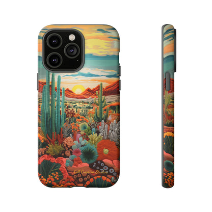 "Desert Bloom Embroidery" -Tough iPhone Cases