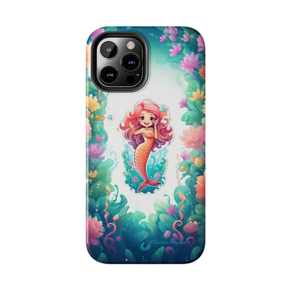 "Pink Seaflower Mermaid" -Tough iPhone Cases