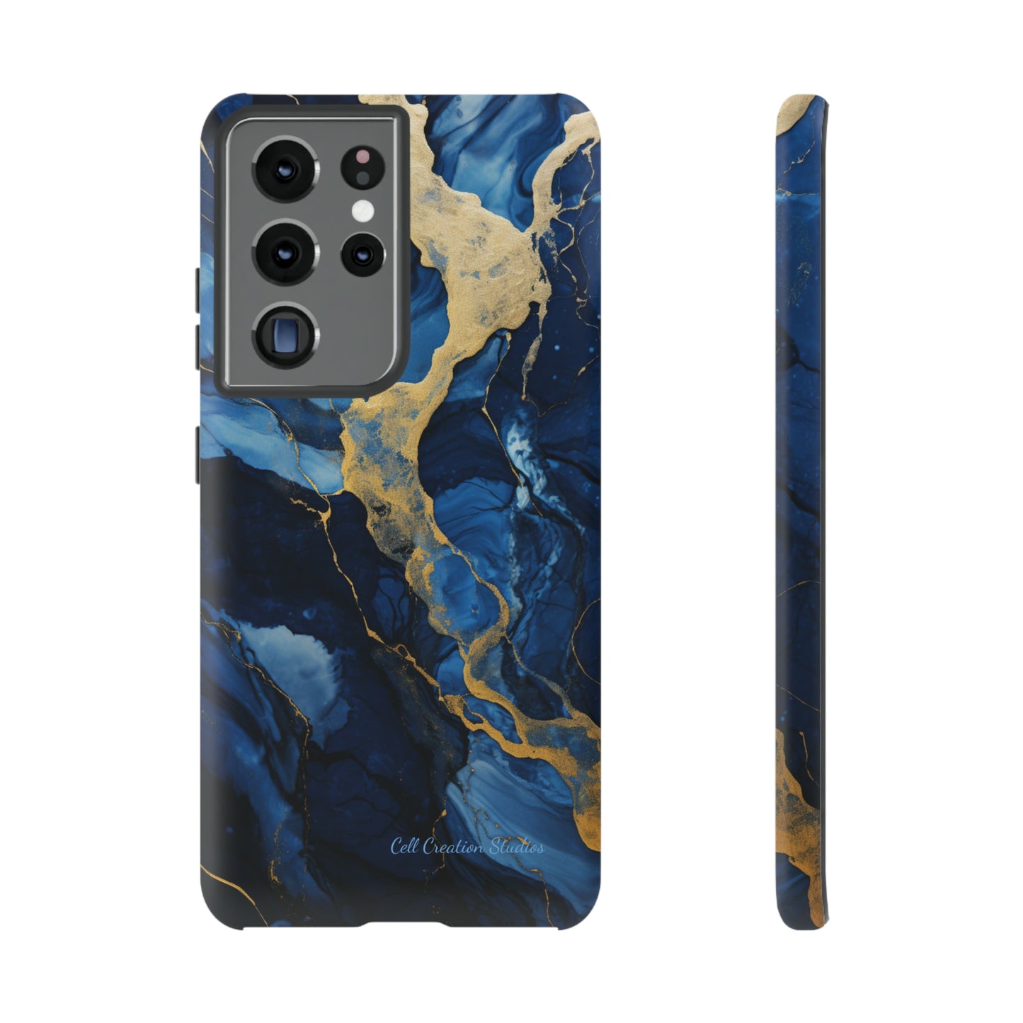 "Azure Elegance Marble" -Tough Samsung Cases