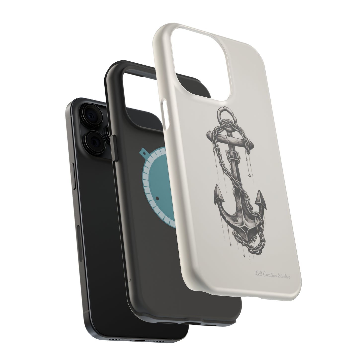 "Nautical Elegance Anchor" -MagSafe Tough iPhone Cases